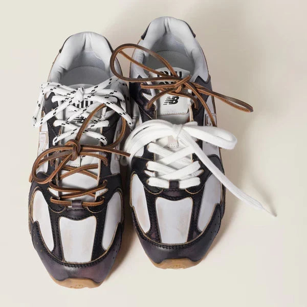530 SL Runner – Deco’ Calf Leather & Suede Edition (Black / White) Women