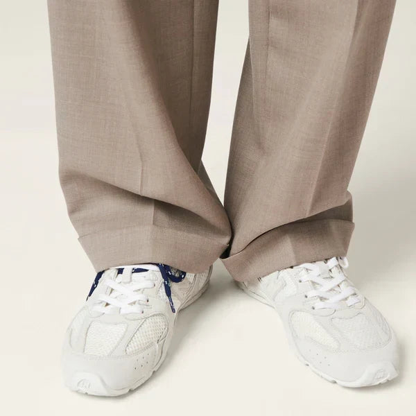 NB x Miu Miu 530 SL White suede and mesh sneakers Women