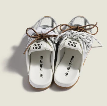 530 SL Mules - Metallic Leather and Mesh
