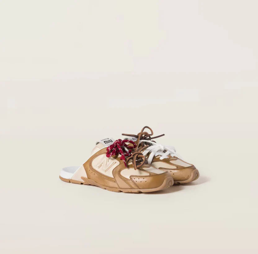 530 SL Mules – Bleached Leather & Gum Sole Cinnamon Travertine Gray
